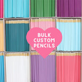 Bulk Personalized Foil Stamped Pencils for Businesses, Students, and Teachers