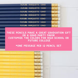 Custom Foil Stamped Graduation Pencils - Set of 12