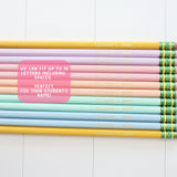 Set of 23 Personalized Back to School Pencils: Gold Foiled Stamped Pencils