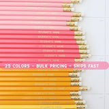 Personalized Foil Stamped Pencils: Back to School, Teacher & Student Gifts