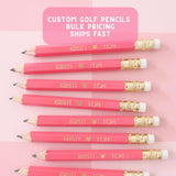 Personalized Gold Foil Golf Pencils: 14 Different Colors