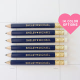 Personalized Golf Pencils: Custom Foil Stamped Bridal Shower Favors